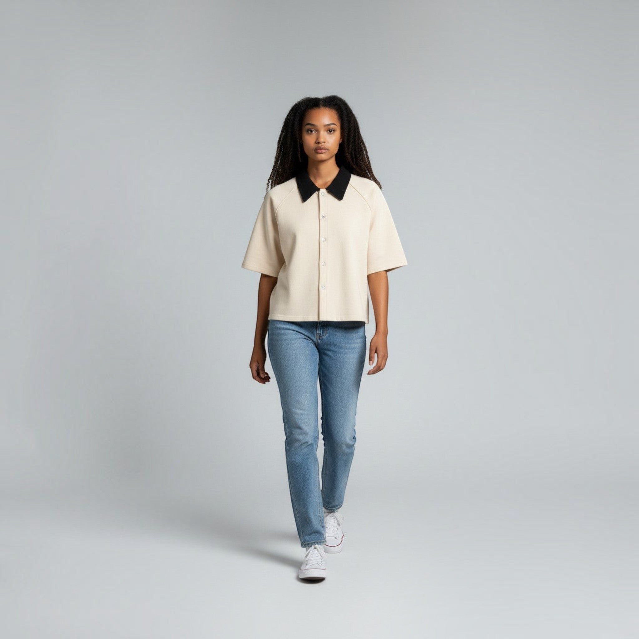 The Split - Unisex Color Block Boxy Shirt