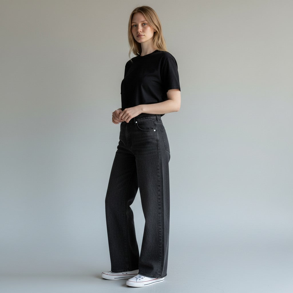 The Worn Right Unisex Vintage Wash Straight Leg Jeans