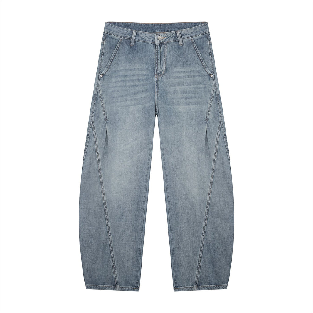 The Send It Men's Vintage Wash Barrel Leg Jeans