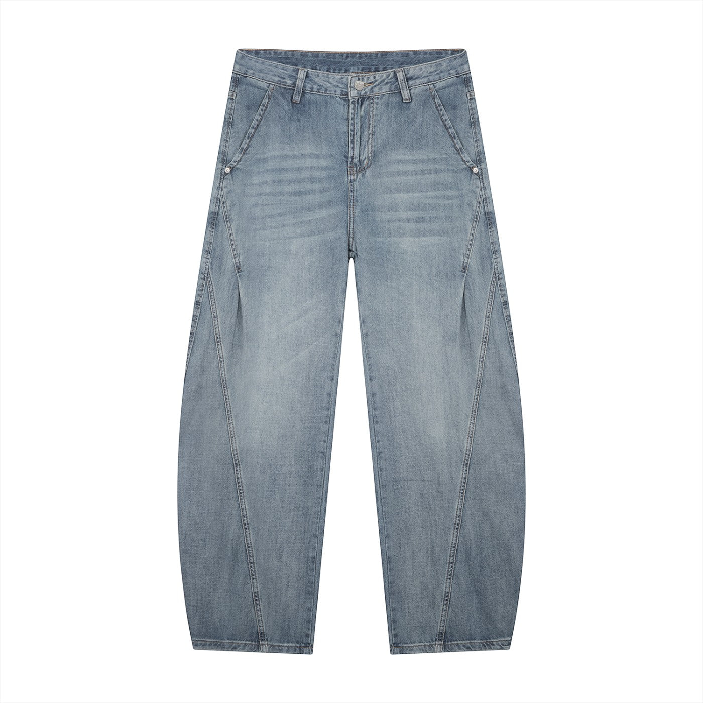 The Send It Men's Vintage Wash Barrel Leg Jeans