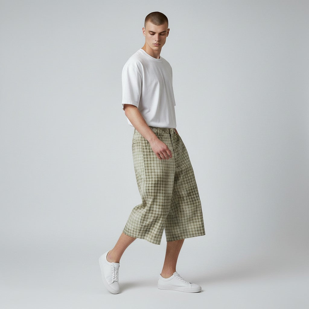 The Outpost Unisex Vintage Wash Plaid Shorts