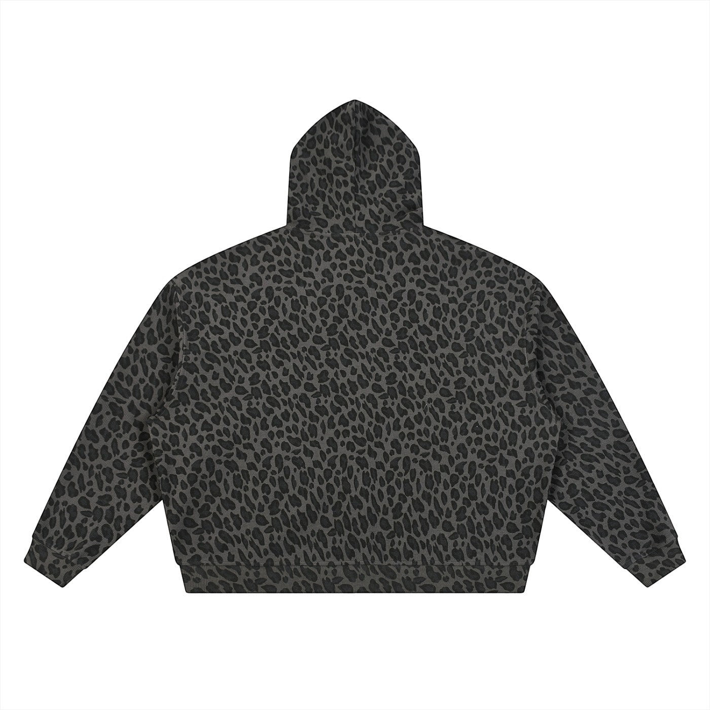 The No Rules Unisex Leopard Print Waffle Full Zip Hoodie