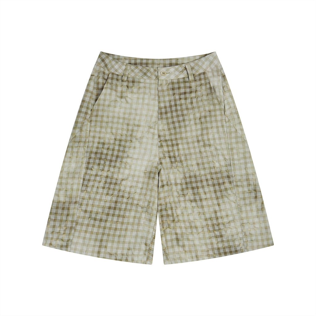 The Outpost Unisex Vintage Wash Plaid Shorts