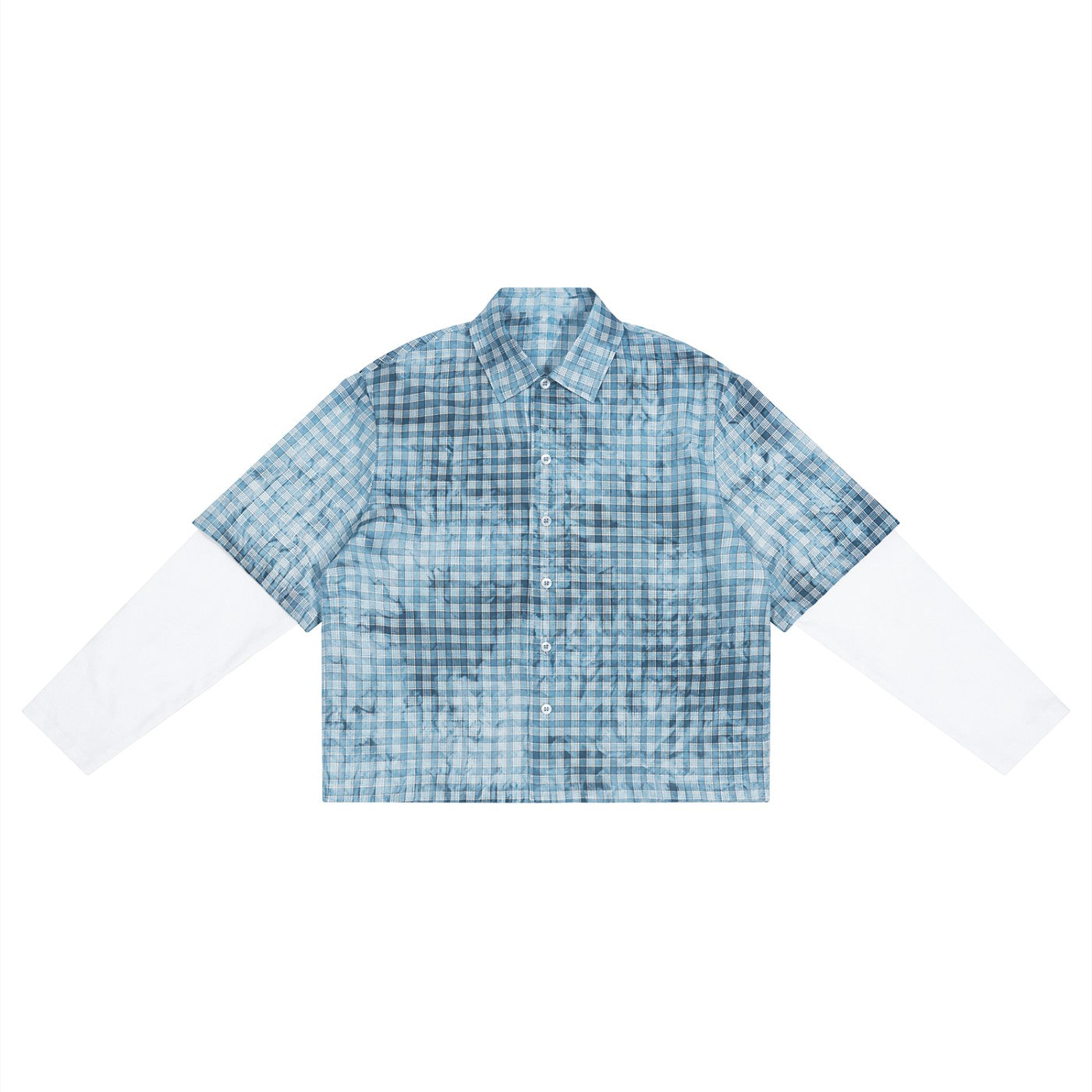 The Lived-in Unisex Vintage Wash Plaid Short Sleeve Shirt