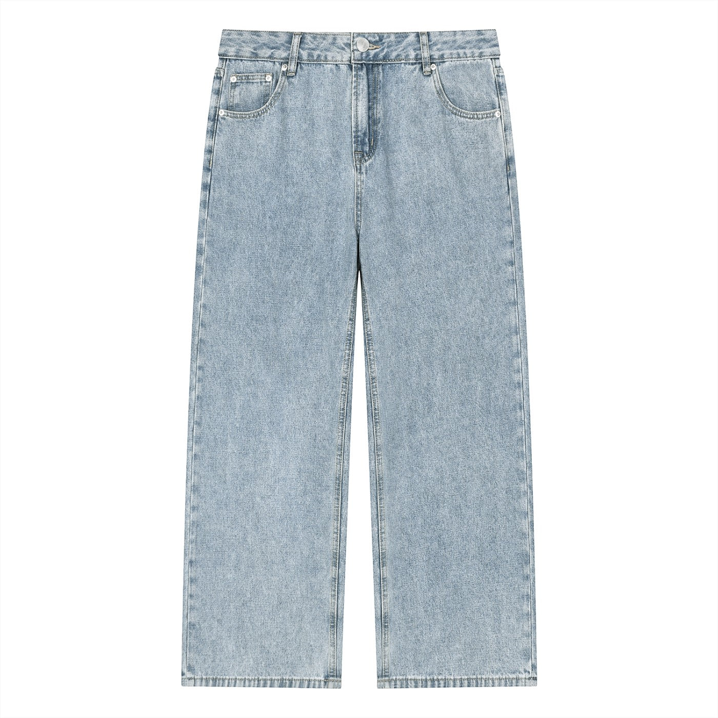 The Worn Right Unisex Vintage Wash Straight Leg Jeans