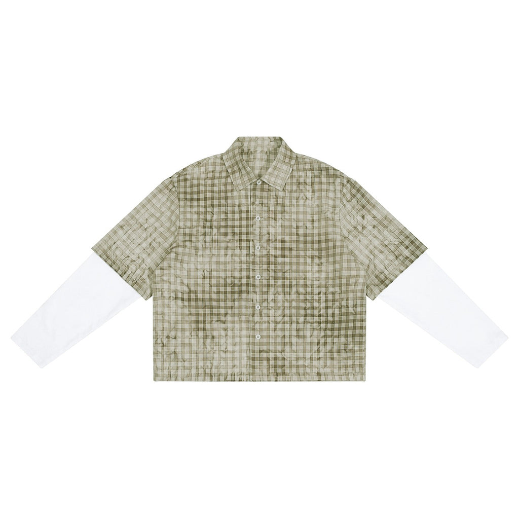 The Lived-in Unisex Vintage Wash Plaid Short Sleeve Shirt