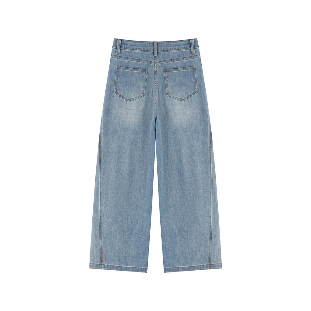 The Cool One Women's Vintage Wash High Rise Wide Leg Jeans