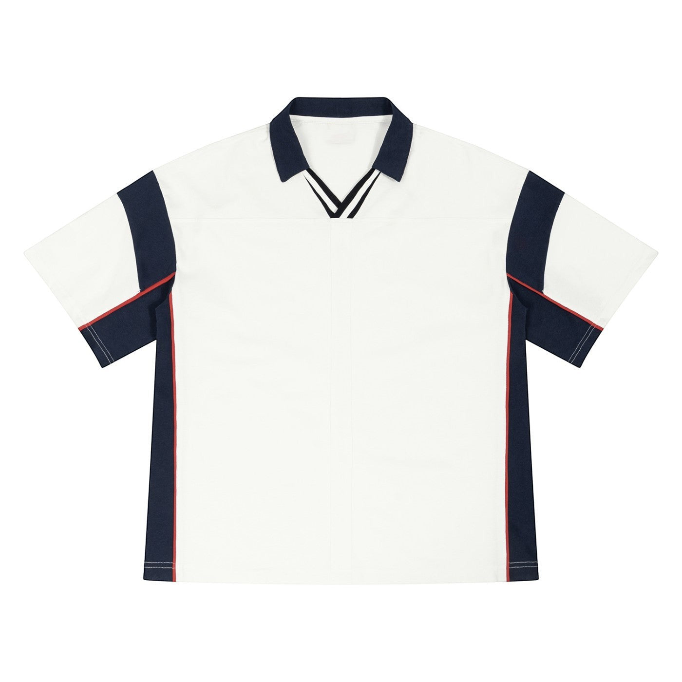 The Habibi Motors Unisex Boxy Color Block Polo Shirt