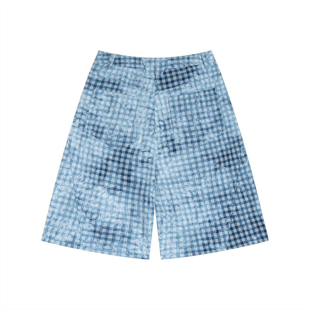 The Outpost Unisex Vintage Wash Plaid Shorts
