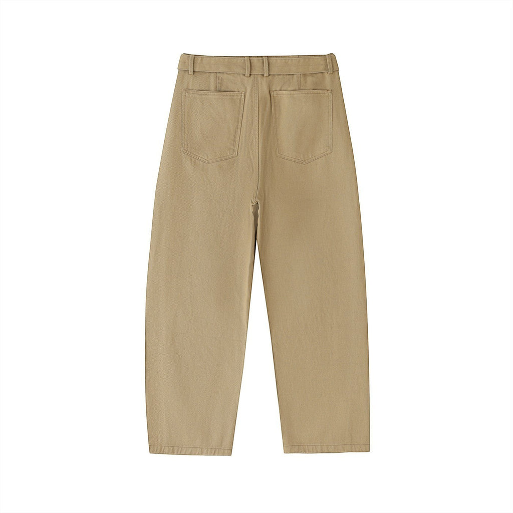 The Everyday Essential — Belted Barrel-Leg Chino Pants