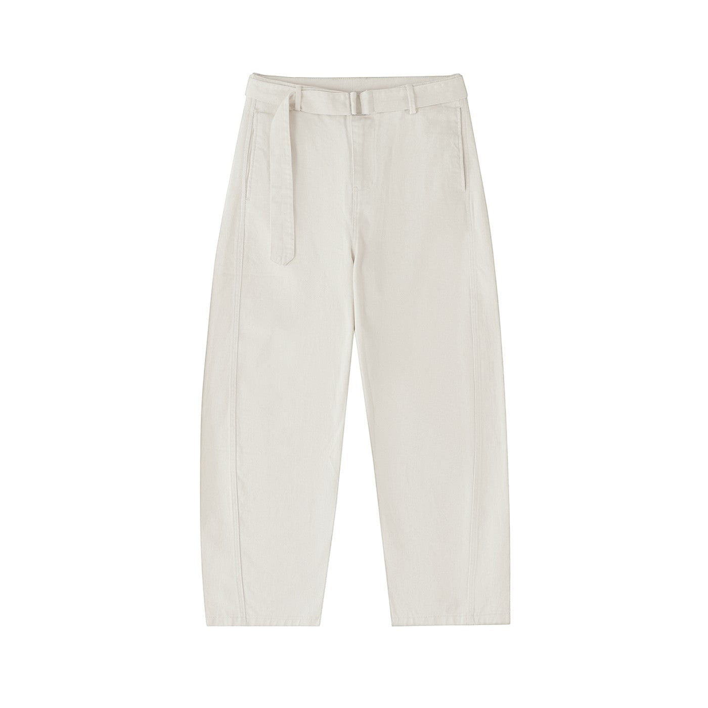 The Everyday Essential — Belted Barrel-Leg Chino Pants