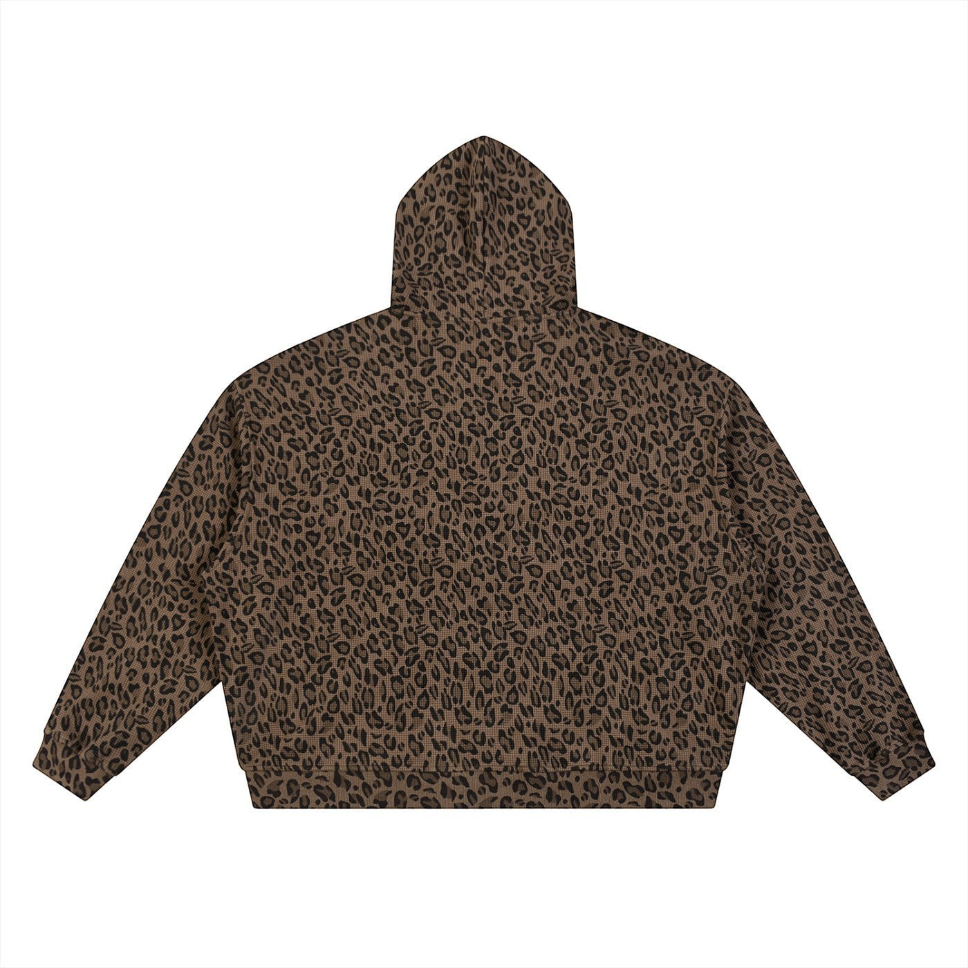 The No Rules Unisex Leopard Print Waffle Full Zip Hoodie