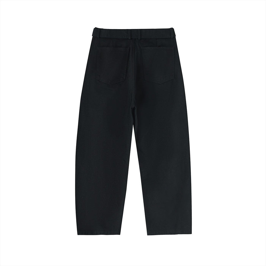 The Everyday Essential — Belted Barrel-Leg Chino Pants