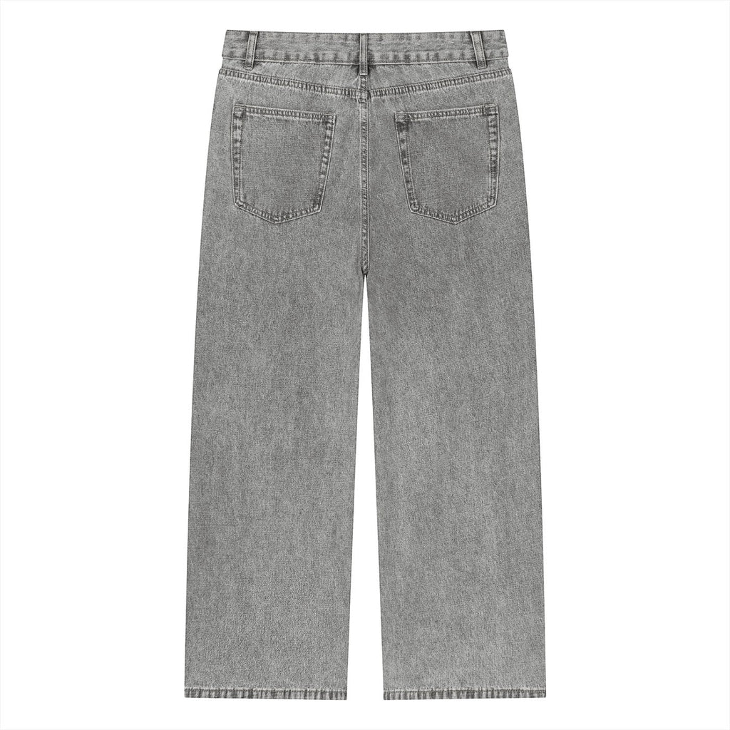 The Worn Right Unisex Vintage Wash Straight Leg Jeans