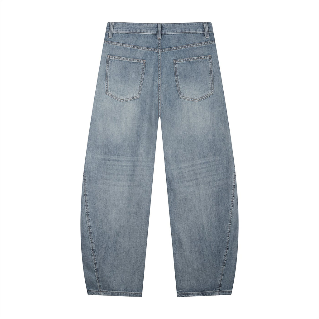The Send It Men's Vintage Wash Barrel Leg Jeans