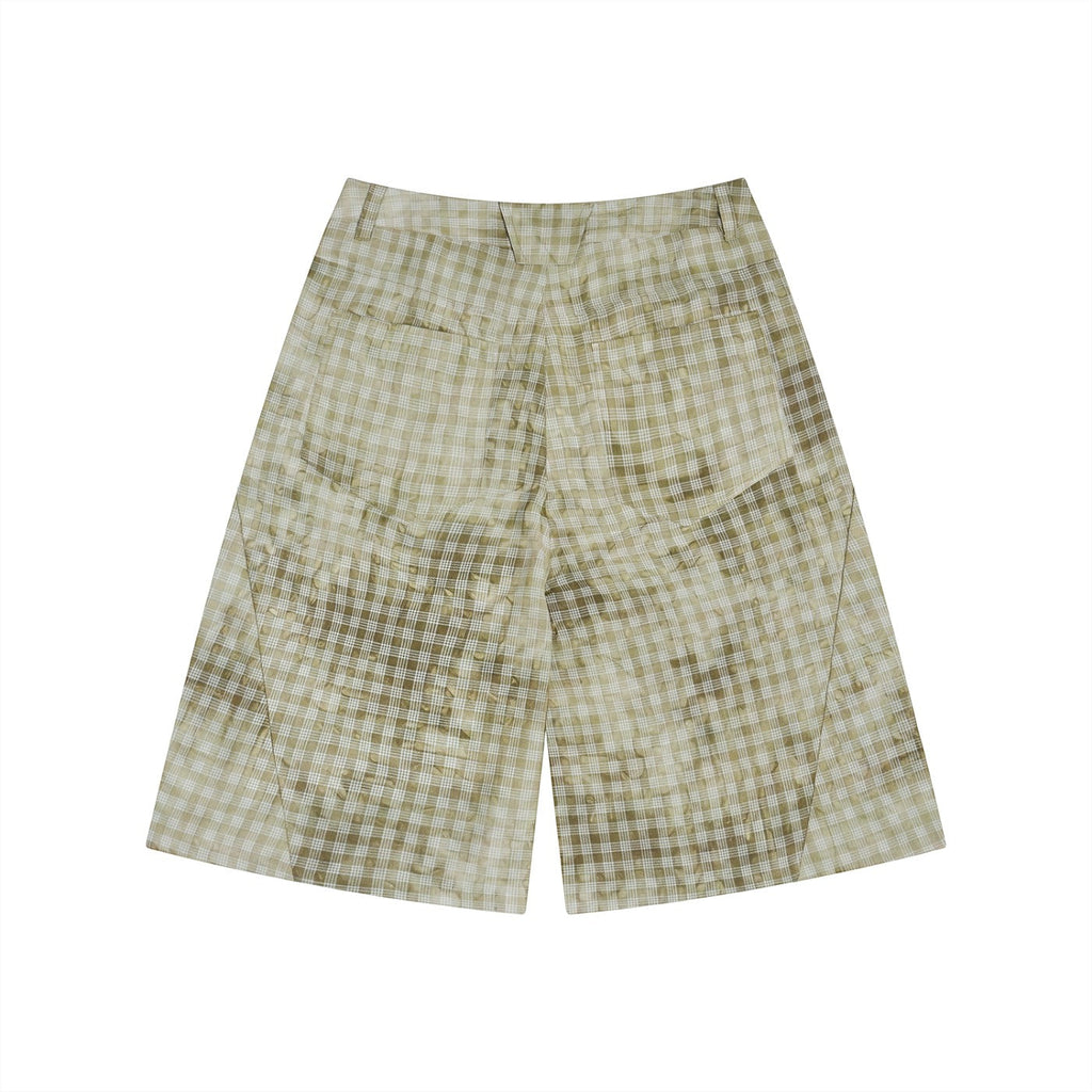 The Outpost Unisex Vintage Wash Plaid Shorts