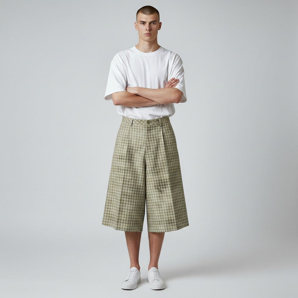 The Outpost Unisex Vintage Wash Plaid Shorts