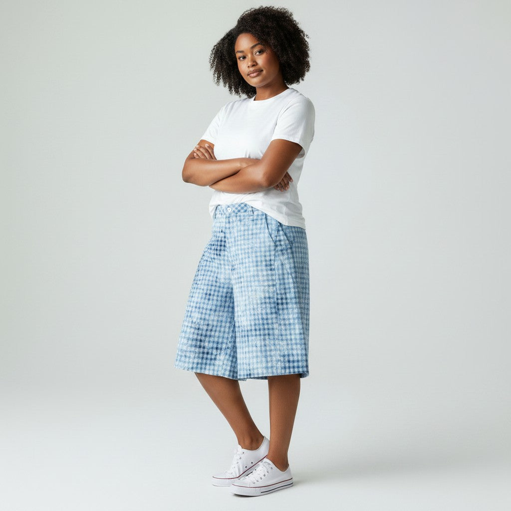 The Outpost Unisex Vintage Wash Plaid Shorts