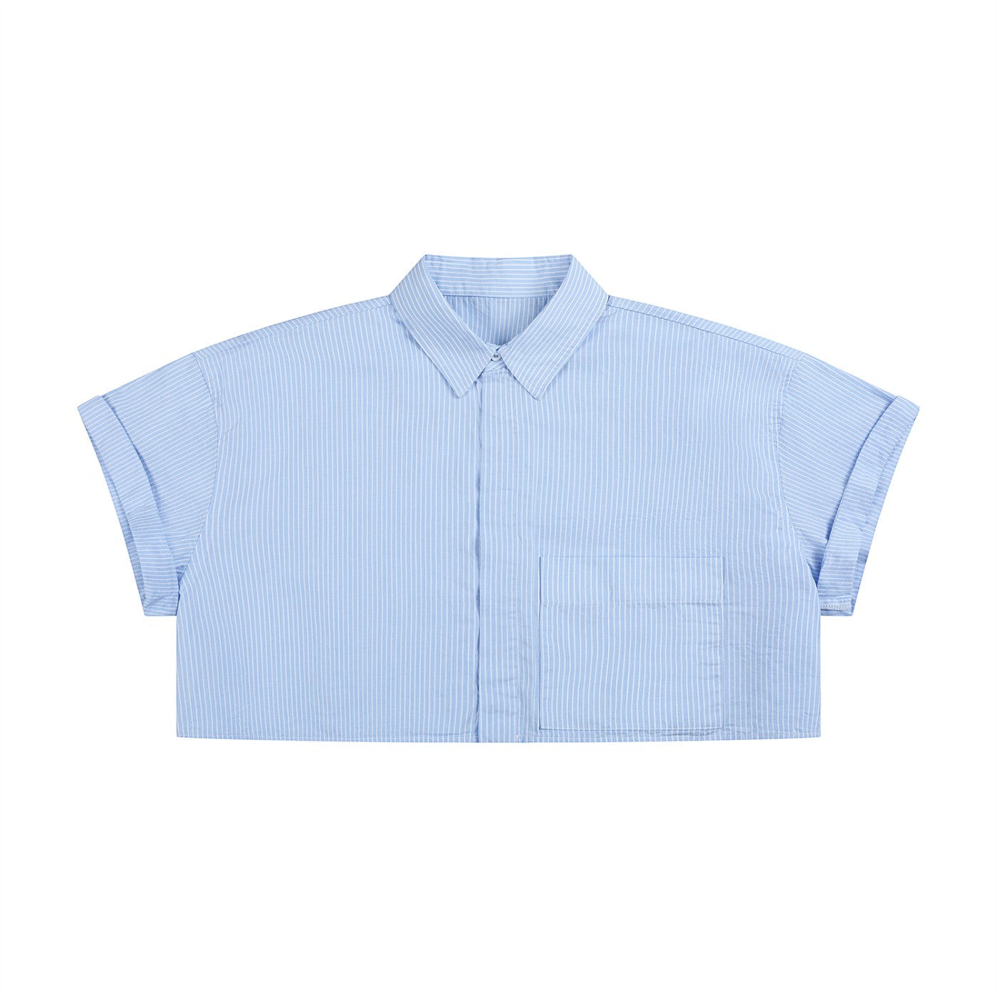 The Essential Women’s Striped Boxy Cropped Shirt