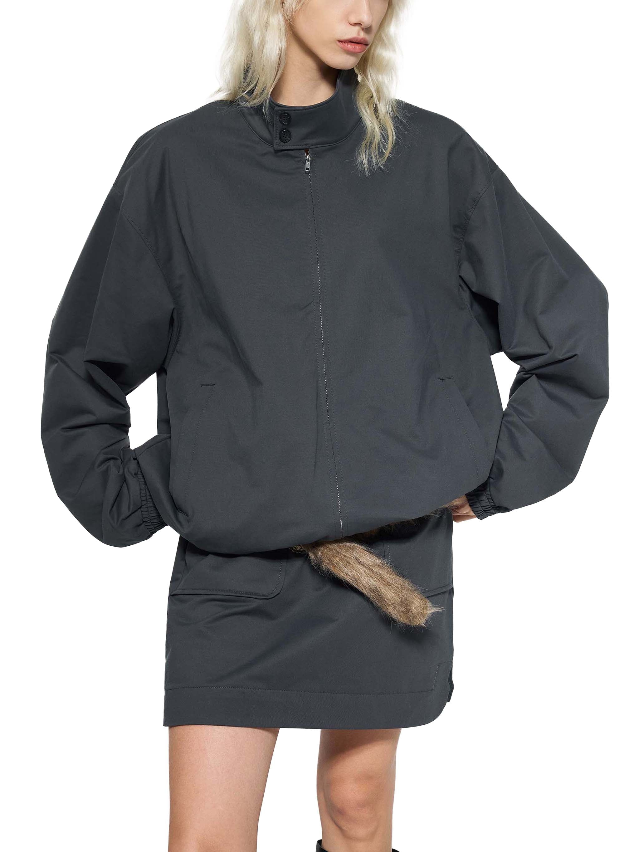 The Main Character — Stand Collar Bomber Jacket