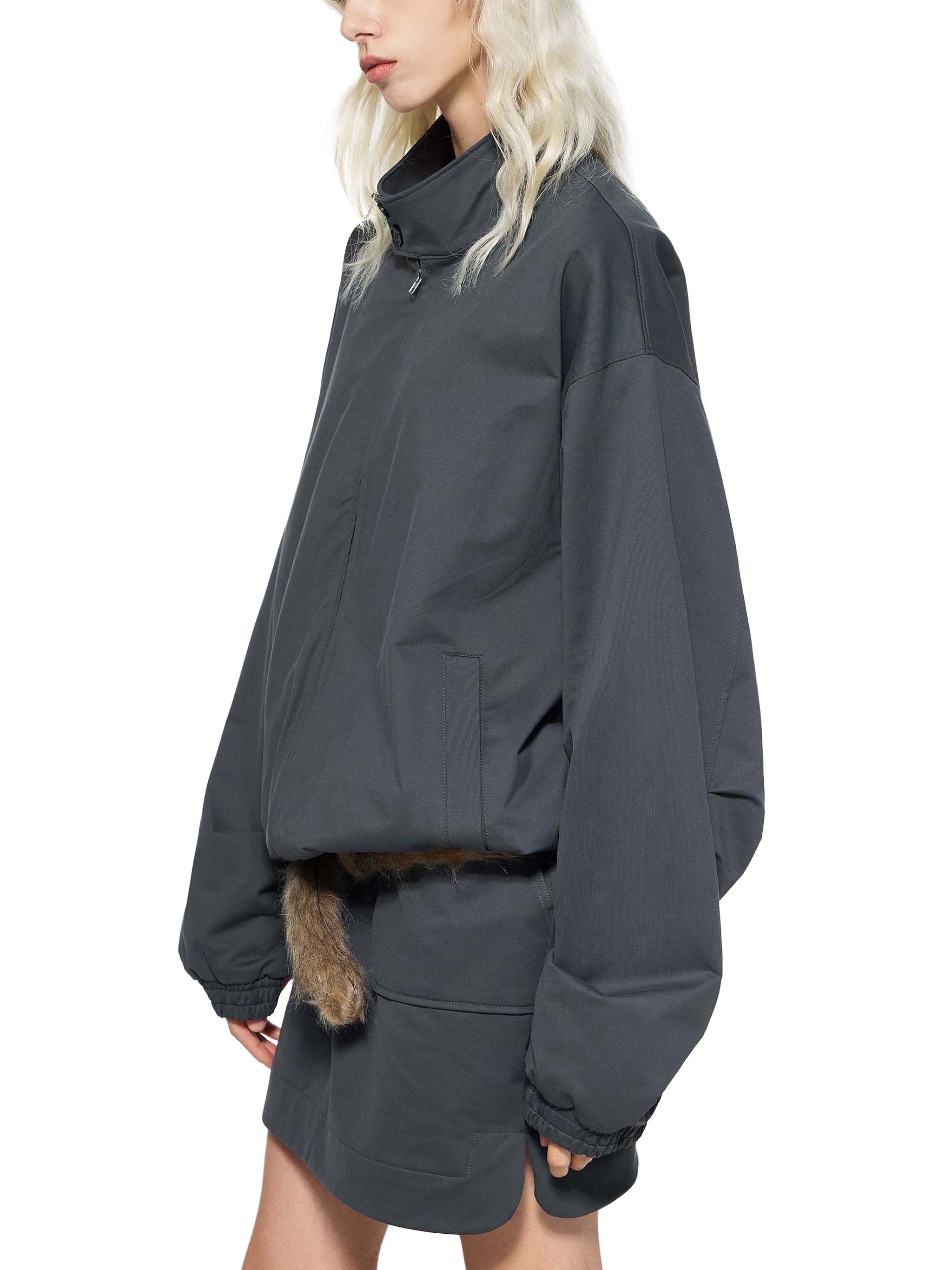 The Main Character — Stand Collar Bomber Jacket