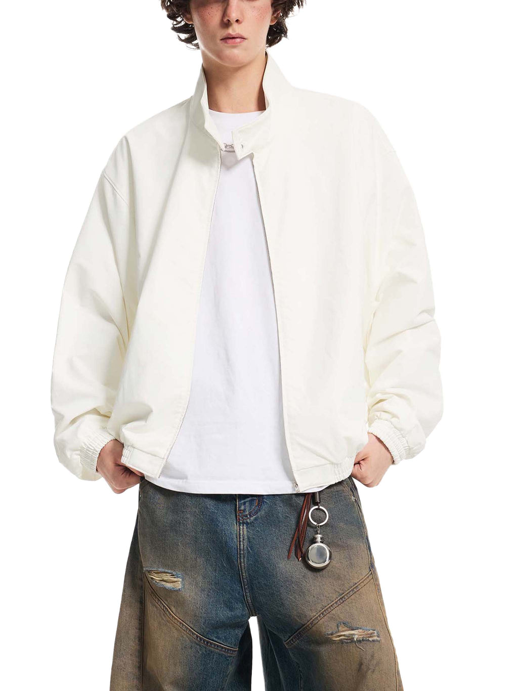 The Main Character — Stand Collar Bomber Jacket