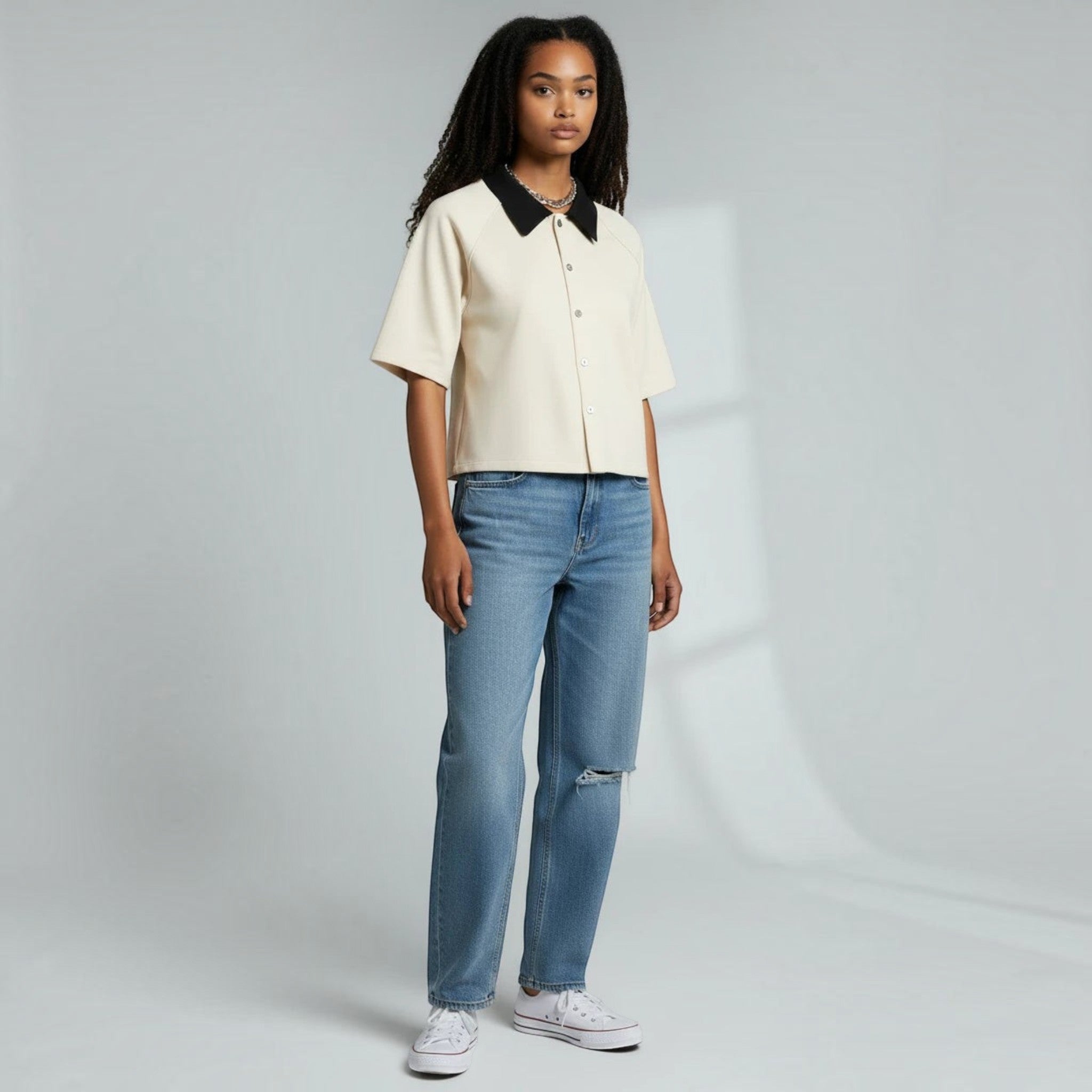 The Split - Unisex Color Block Boxy Shirt